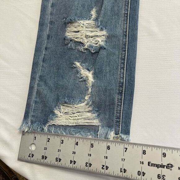 NWT Insane Gene Heavy Distressed Straight Denim Jeans Size 9/28 New - Picture 6 of 8